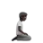 Person Kneeling Facing Right: Dark Skin Tone