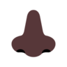 Nose: Dark Skin Tone Emoji 👃🏿 image - Microsoft Classic 2D style