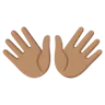 Open Hands: Medium Skin Tone Emoji 👐🏽 image - Google Noto Color style