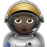 Astronaut: Dark Skin Tone Emoji 🧑🏿‍🚀 image - Apple style