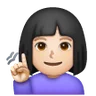 Deaf Woman: Light Skin Tone Emoji 🧏🏻‍♀️ image - Samsung style
