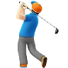Man Golfing: Light Skin Tone Emoji 🏌🏻‍♂️ image - Apple style