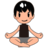 Man In Lotus Position: Medium-Light Skin Tone