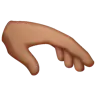 Palm Down Hand: Medium Skin Tone Emoji 🫳🏽 image - WhatsApp style