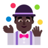 Man Juggling: Dark Skin Tone Emoji 🤹🏿‍♂️ image - Microsoft Classic 2D style