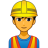 Man Construction Worker Emoji 👷‍♂️ image - Emojidex style