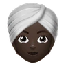 Person Wearing Turban: Dark Skin Tone Emoji 👳🏿 image - Huawei Harmony OS style