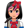Woman Singer: Medium-Light Skin Tone Emoji 👩🏼‍🎤 image - Emojidex style