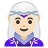 Woman Elf: Light Skin Tone Emoji 🧝🏻‍♀️ image - Google Noto Color style