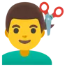 Man Getting Haircut Emoji 💇‍♂️ image - Google Noto Color style