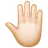 Raised Back Of Hand: Light Skin Tone
