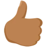 Thumbs Up: Medium Skin Tone Emoji 👍🏽 image - Facebook Messenger (2016) style