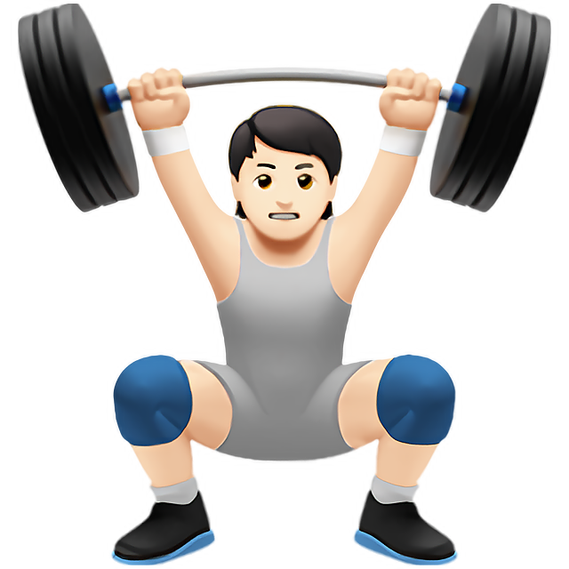 Person Lifting Weights: Light Skin Tone