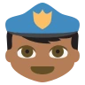 Police Officer: Medium-Dark Skin Tone Emoji 👮🏾 image - EmojiTwo style
