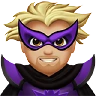 Man Supervillain: Medium-Light Skin Tone Emoji 🦹🏼‍♂️ image - Apple style