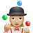 Woman Juggling: Medium-Light Skin Tone
