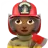 Woman Firefighter: Medium-Dark Skin Tone