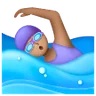 Woman Swimming: Medium Skin Tone Emoji 🏊🏽‍♀️ image - Samsung style