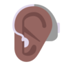 Ear With Hearing Aid: Medium-Dark Skin Tone Emoji 🦻🏾 image - Microsoft Classic 2D style