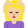 Woman Getting Massage: Medium-Light Skin Tone Emoji 💆🏼‍♀️ image - Twitter / X (Twemoji) style