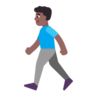 Man Walking: Medium-Dark Skin Tone Emoji 🚶🏾‍♂️ image - Microsoft Classic 2D style