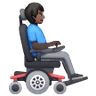 Man In Motorized Wheelchair Facing Right: Dark Skin Tone Emoji 👨🏿‍🦼‍➡️ image - Samsung style