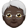 Older Person: Dark Skin Tone Emoji 🧓🏿 image - Apple style