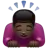 Person Bowing: Dark Skin Tone