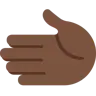 Leftwards Hand: Dark Skin Tone Emoji 🫲🏿 image - Twitter / X (Twemoji) style