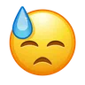Downcast Face With Sweat