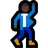 Man Dancing: Dark Skin Tone