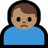 Man Frowning: Medium Skin Tone Emoji 🙍🏽‍♂️ image - Microsoft Windows 10 Segoe UI Emoji style