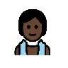 Person In Steamy Room: Dark Skin Tone Emoji 🧖🏿 image - OpenMoji style