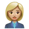 Woman Office Worker: Medium-Light Skin Tone Emoji 👩🏼‍💼 image - WhatsApp style