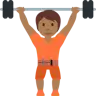 Person Lifting Weights: Medium-Dark Skin Tone Emoji 🏋🏾 image - Twitter / X (Twemoji) style