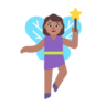 Woman Fairy: Medium Skin Tone Emoji 🧚🏽‍♀️ image - Microsoft Classic 2D style