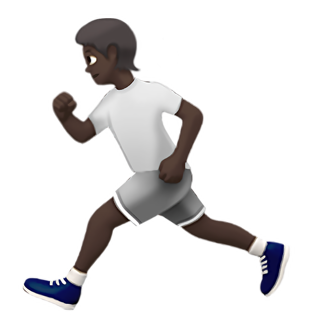 Person Running: Dark Skin Tone