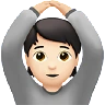 Person Gesturing Ok: Light Skin Tone Emoji 🙆🏻 image - Apple style