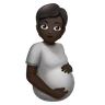 Pregnant Person: Dark Skin Tone Emoji 🫄🏿 image - Huawei Harmony OS style