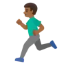 Man Running: Medium-Dark Skin Tone Emoji 🏃🏾‍♂️ image - Google Noto Color style