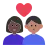Couple With Heart: Woman, Man, Dark Skin Tone, Medium Skin Tone