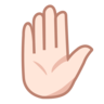 Raised Hand: Light Skin Tone Emoji ✋🏻 image - Emojidex style