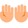 Palms Up Together: Medium-Light Skin Tone Emoji 🤲🏼 image - Tossface style