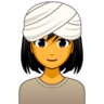 Woman Wearing Turban Emoji 👳‍♀️ image - Emojidex style