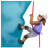 Woman Climbing: Medium Skin Tone