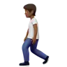 Person Walking: Medium-Dark Skin Tone Emoji 🚶🏾 image - Apple style
