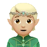 Elf: Medium-Light Skin Tone Emoji 🧝🏼 image - Apple style