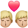 Kiss: Man, Man, Medium-Light Skin Tone Emoji 👨🏼‍❤️‍💋‍👨🏼 image - Samsung style