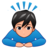 Man Bowing: Medium-Light Skin Tone