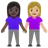 Woman And Man Holding Hands: Medium-Light Skin Tone, Dark Skin Tone